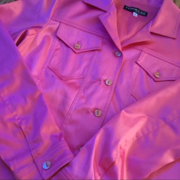 ❣️SOLD❣️Pink Satin Jacket - Picture 7 of 7